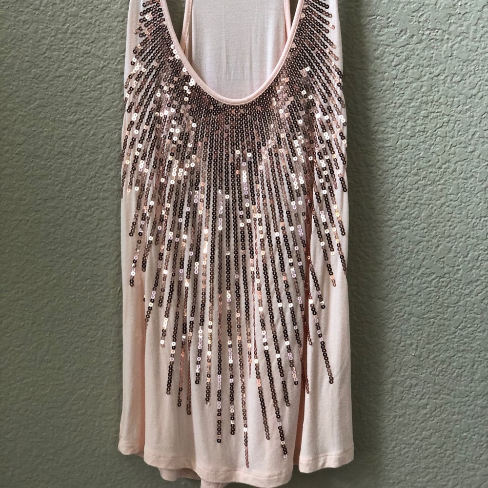 Sequined Razorback Tank